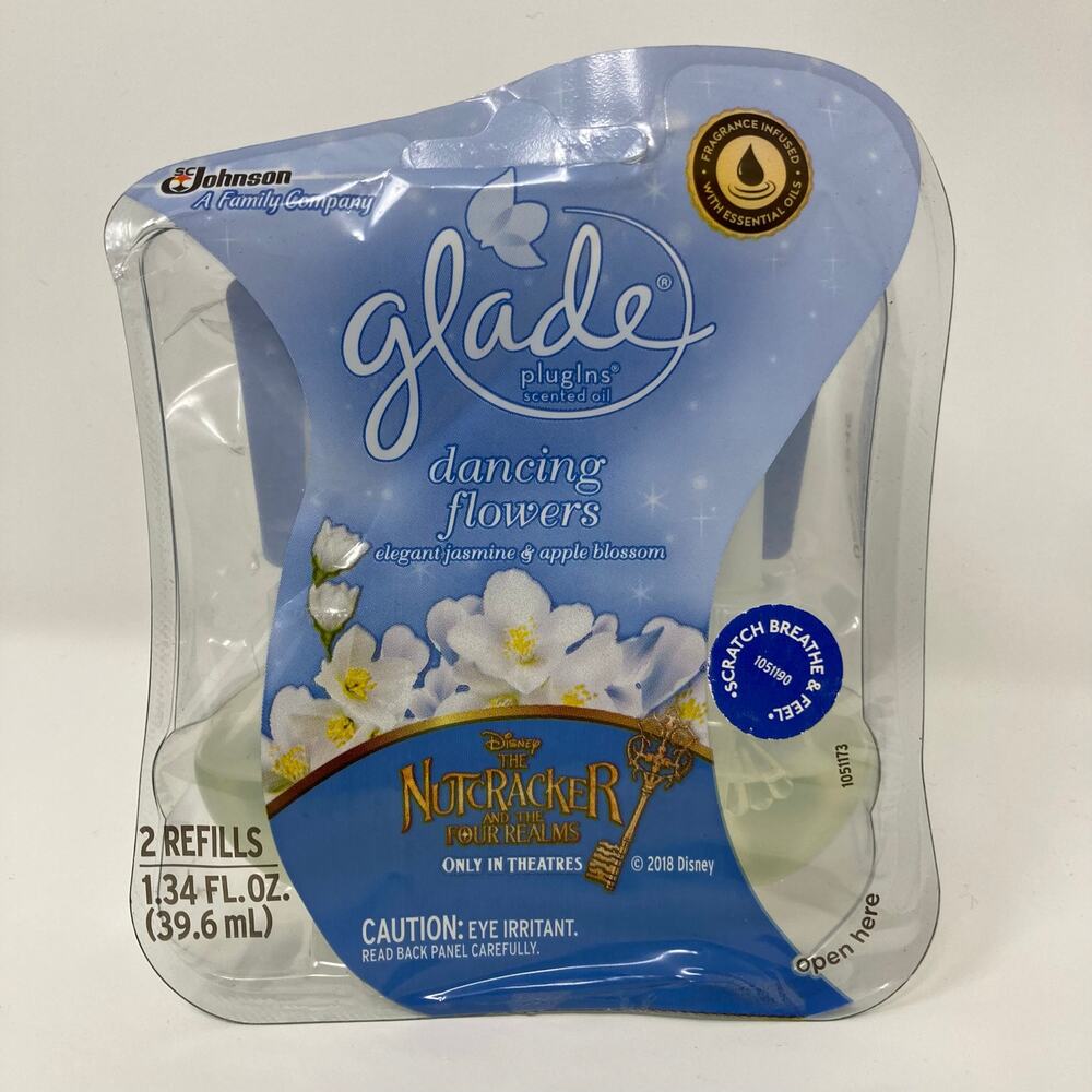 2 Refills Glade Dancing Flowers PlugIns Plug In Scented Oil Refills 1.34oz